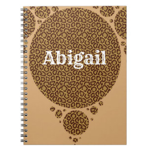 Animal Print Brown Earth Tone Pattern Wild Cat Notebook