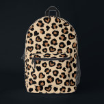 Animal Print, Brown Leopard, Cheetah Spots, Hearts Printed Backpack<br><div class="desc">Elegant,  stylish and sophisticated pattern with leopard spots and hearts in brown and black colour. Modern and trendy gift,  perfect for the animal print lover in your life.</div>