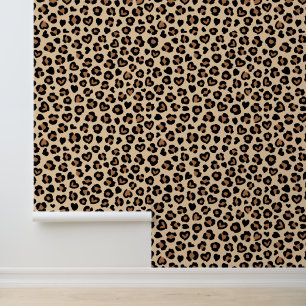 Animal Print, Brown Leopard, Cheetah Spots, Hearts Wallpaper