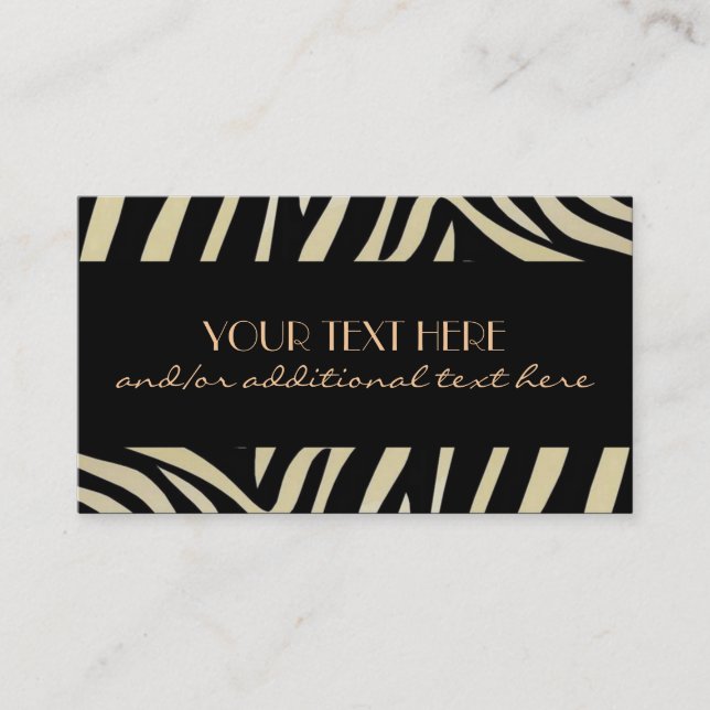 Animal Print Business Card (Front)
