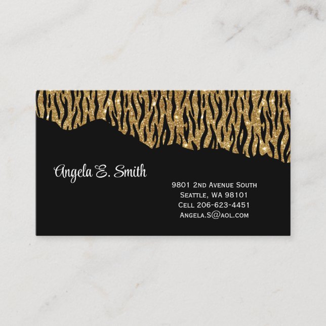 Animal Print Business Card (Front)