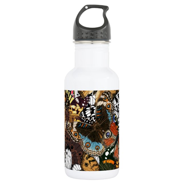 Animal print. Butterfly wings. 532 Ml Water Bottle (Front)