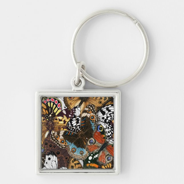 Animal print. Butterfly wings. Key Ring (Front)