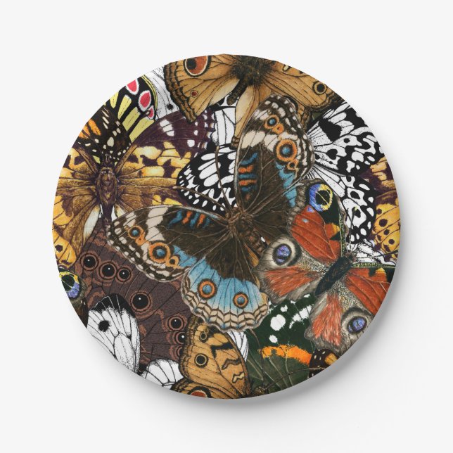 Animal print. Butterfly wings. Paper Plate (Front)