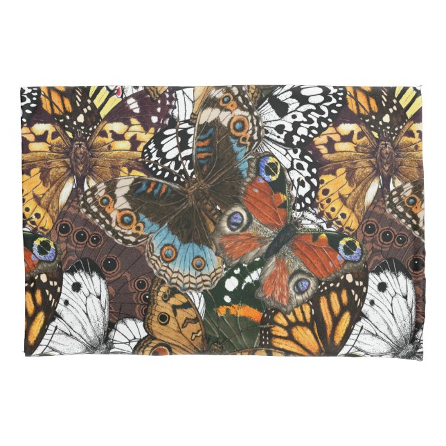 Animal print. Butterfly wings. Pillowcase (Front-Left)