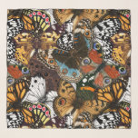 Animal print. Butterfly wings. Scarf<br><div class="desc">Various hand- painted butterflies pattern</div>