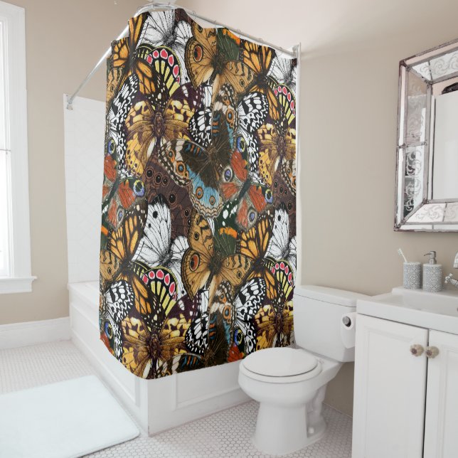 Animal print. Butterfly wings. Shower Curtain (In Situ)