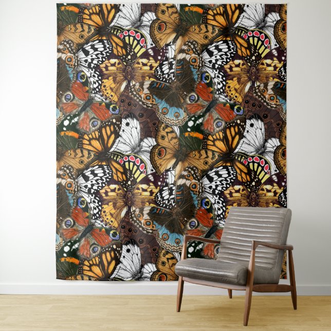Animal print. Butterfly wings. Tapestry (In Situ)