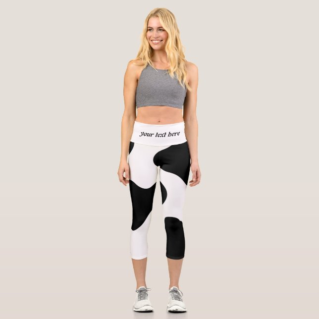 Animal print capri leggings (Front)