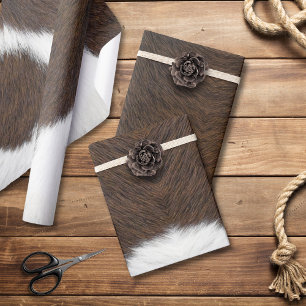 Animal Print Cattle Brown Wrapping Paper