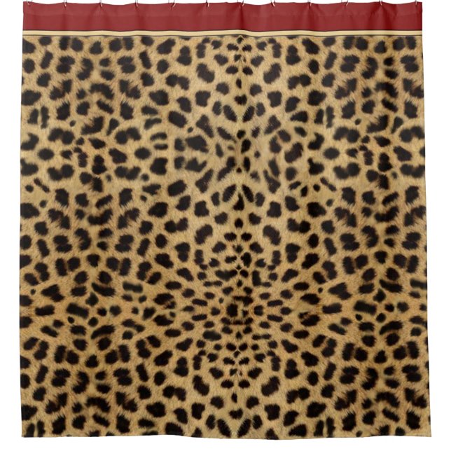 Animal Print Cheetah Shower Curtain (Front)