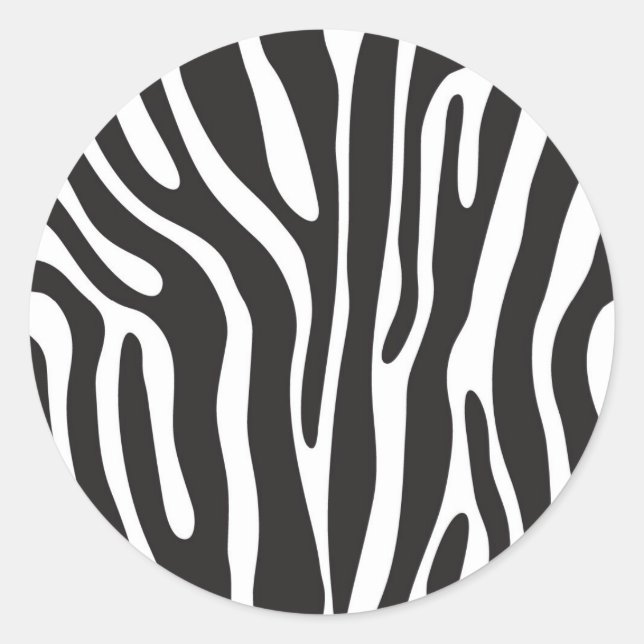 Animal Print Classic Round Sticker (Front)