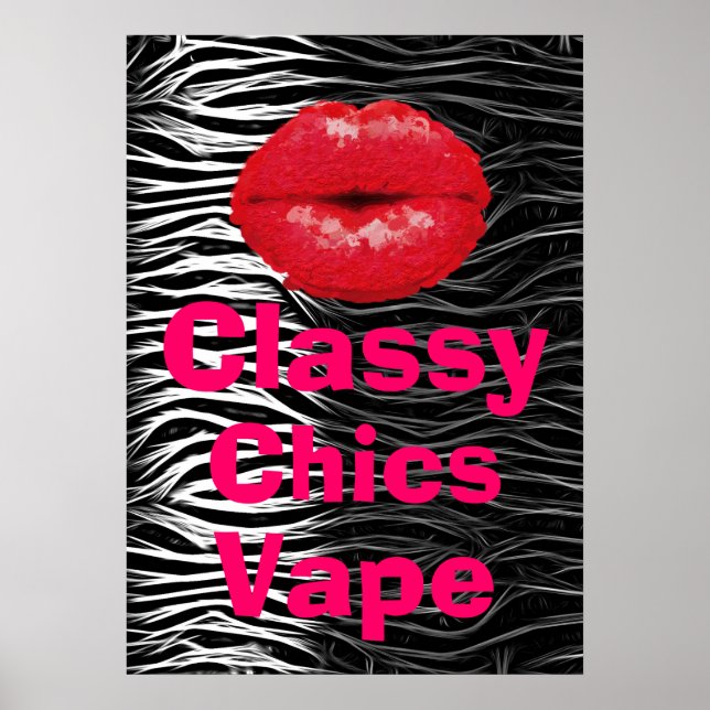 Animal Print Classy Chics Vape Premium Poster (Front)