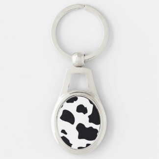 Animal Print Cow Key Ring