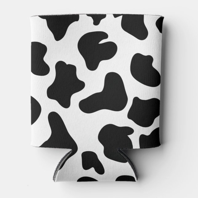 Animal Print, Cow Print Gift Pattern, Farm Animal Can Cooler (Front)
