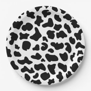 Animal Print, Cow Print Gift Pattern, Farm Animal Paper Plate