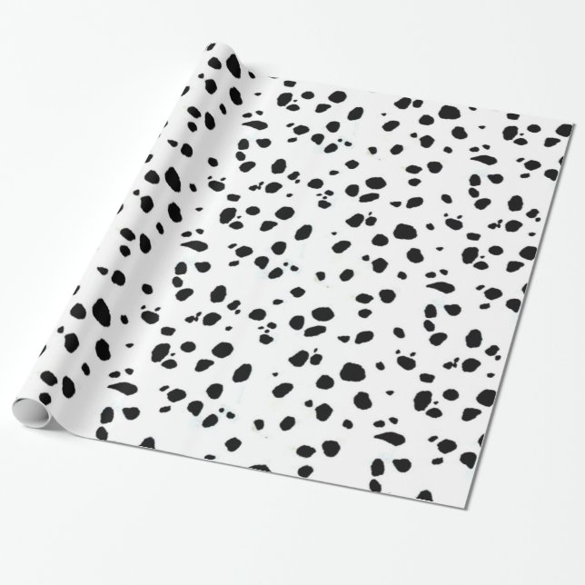Animal Print DALMATIAN Wrapping Paper (Unrolled)