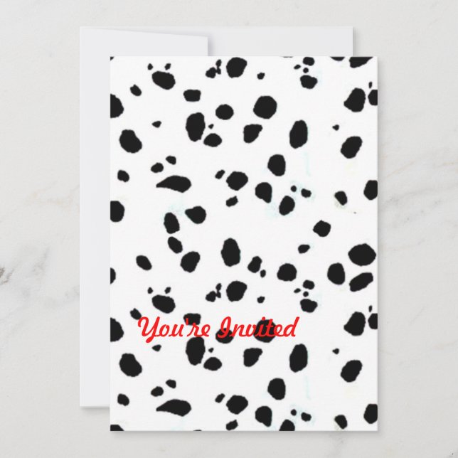 Animal Print Dalmation Invitation (Front)