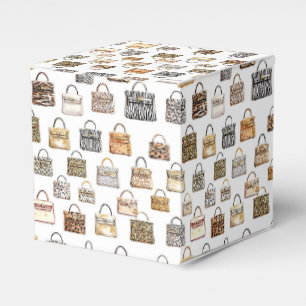 Animal Print Designer Handbag Fashion Pattern Favour Box