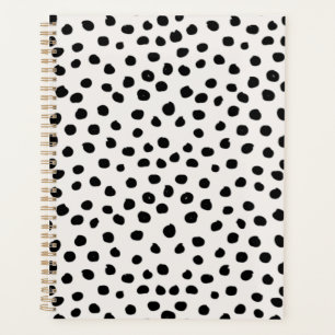 Animal Print Dots Black And White Dalmatian Planner