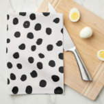 Animal Print Dots Black And White Dalmatian Tea Towel<br><div class="desc">Animal Print - Black And White Dalmatian Inspired Dots.</div>