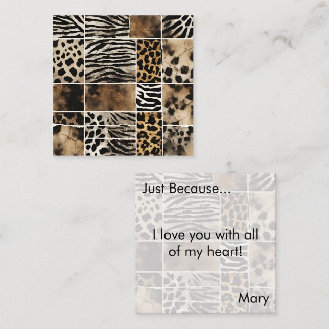 Animal Print - Enclosure Card  (Front/Back)