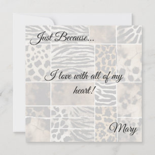 Animal Print - Flat Card