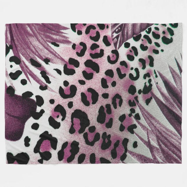 Animal Print Fleece Blanket (Front (Horizontal))