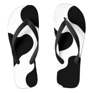 Animal print flip flops