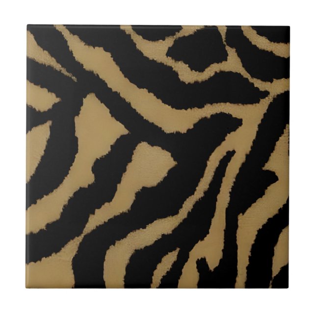 animal print floor tiles contemporary floral motif (Front)