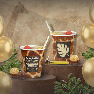 Animal Print Giraffe Birthday Paper cup