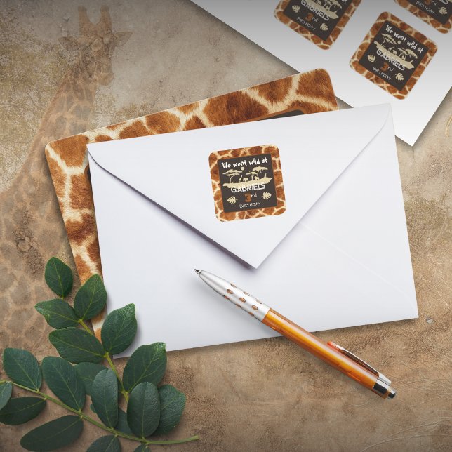 Animal Print Giraffe Birthday Sticker (Creator Uploaded)