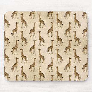 Animal Print Giraffe Stylish Trendy Cute Jungle Mouse Mat