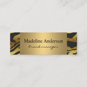 Animal Print / Golden Luxe Mini Business Card