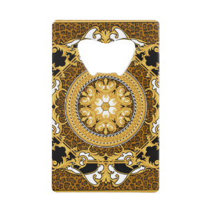 Animal Print Golden Scrolls Silk
