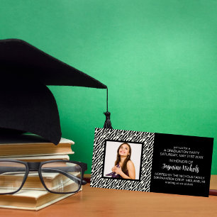 Animal Print Graduation Photo Cards