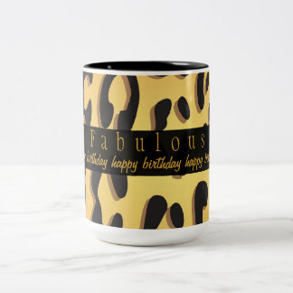 Animal Print Happy 50th Birthday Mug