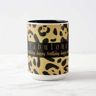 Animal Print Happy 50th Birthday Mug