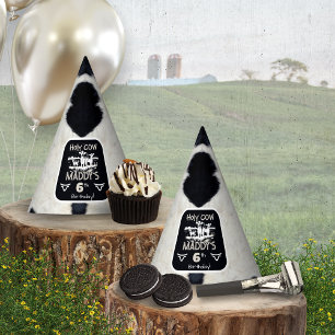 Animal Print Holy Cow Birthday Party Hat