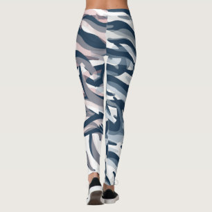 Animal print in navy and watercolor leggings