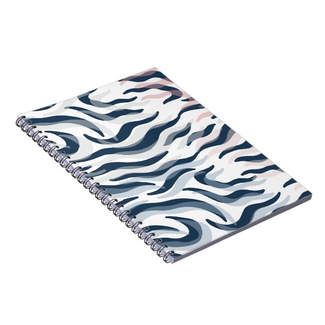 Animal print in navy and watercolor notebook (Right Side)