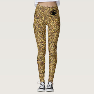 Animal Print Leggings with Black B&BE Logo