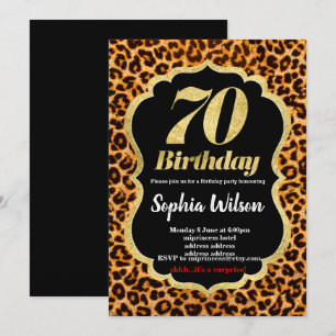 Animal print Leopard invitation