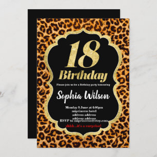 Animal print Leopard invitation