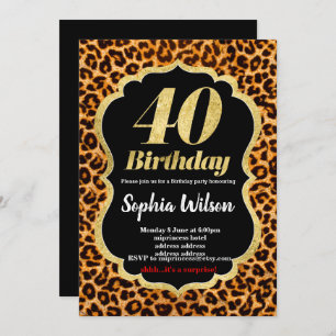 Animal print Leopard invitation