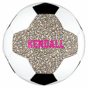 Animal Print Leopard NAME Pink Wild Chic Fun Football