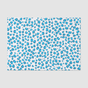 Animal Print Leopard Pattern Blue Gift Tissue Paper