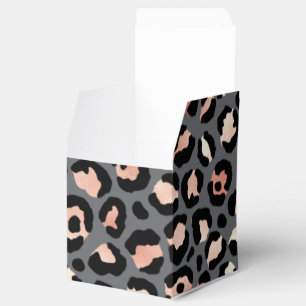 Animal Print Leopard Spots Black Pink Wild Animals Favour Box