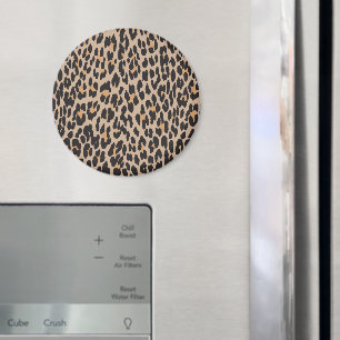 Animal Print, Leopard Spots - Brown Black Magnet