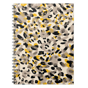 Animal print, leopard texture background notebook